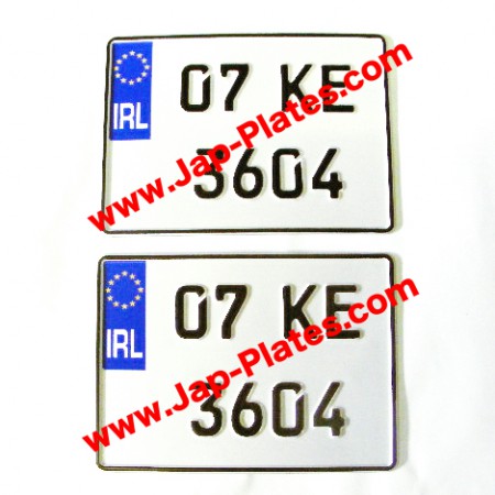 Pair of German Square Plate Small No's With Colour Choices
